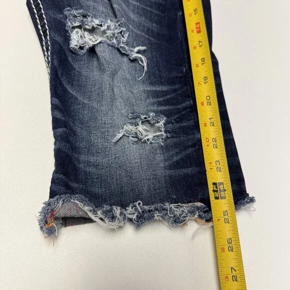 Rock Revival Baxter Cut Off Jeans Mens 31 Blue Y2K - Picture 12 of 12